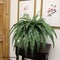 Boston Fern Plant 60 Silk Fronds, 48" Wide UV Resistant Faux Greenery for Home & Outdoor Display